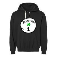 Drunk 1 2 3 4 5 Clover Personalized St Patrick's Day Garment-Dyed Fleece Hoodie