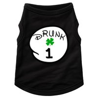 Drunk 1 2 3 4 5 Clover Personalized St Patrick's Day Doggie Tank