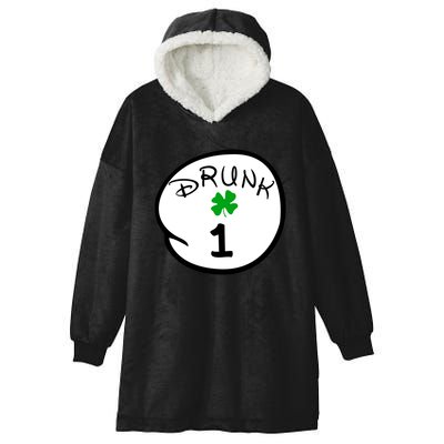 Drunk 1 2 3 4 5 Clover Personalized St Patrick's Day Hooded Wearable Blanket