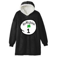 Drunk 1 2 3 4 5 Clover Personalized St Patrick's Day Hooded Wearable Blanket