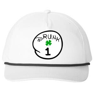 Drunk 1 2 3 4 5 Clover Personalized St Patrick's Day Snapback Five-Panel Rope Hat