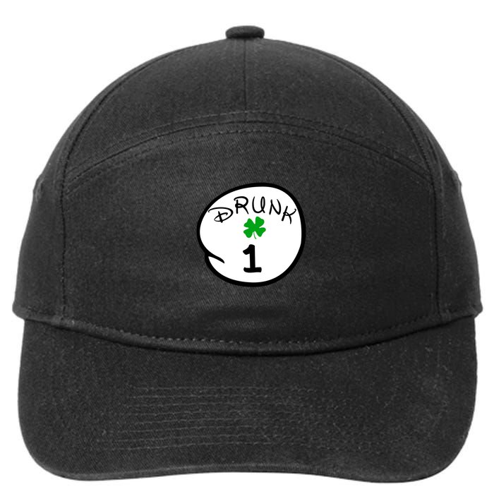 Drunk 1 2 3 4 5 Clover Personalized St Patrick's Day 7-Panel Snapback Hat