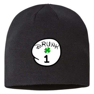 Drunk 1 2 3 4 5 Clover Personalized St Patrick's Day Sustainable Beanie