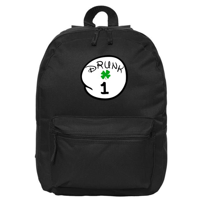 Drunk 1 2 3 4 5 Clover Personalized St Patrick's Day 16 in Basic Backpack