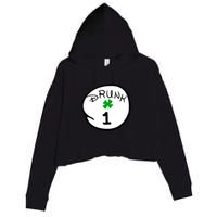 Drunk 1 2 3 4 5 Clover Personalized St Patrick's Day Crop Fleece Hoodie