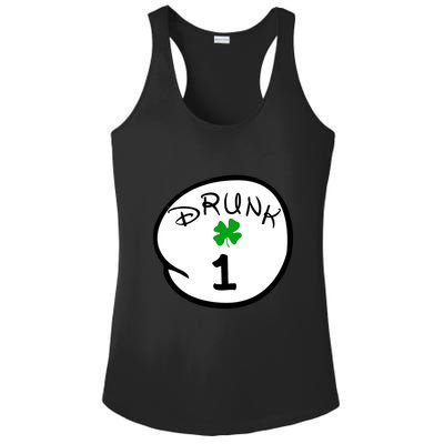 Drunk 1 2 3 4 5 Clover Personalized St Patrick's Day Ladies PosiCharge Competitor Racerback Tank