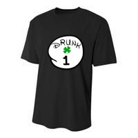 Drunk 1 2 3 4 5 Clover Personalized St Patrick's Day Youth Performance Sprint T-Shirt