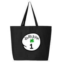 Drunk 1 2 3 4 5 Clover Personalized St Patrick's Day 25L Jumbo Tote