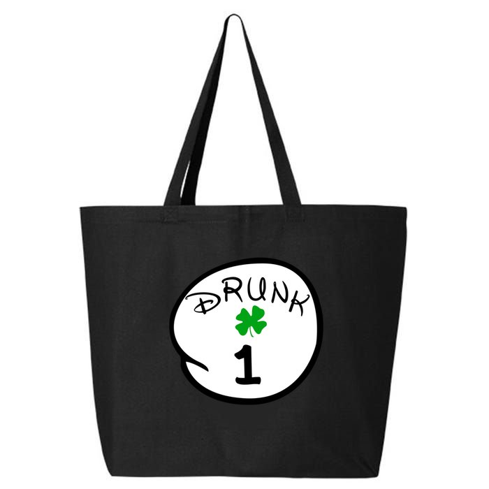 Drunk 1 2 3 4 5 Clover Personalized St Patrick's Day 25L Jumbo Tote