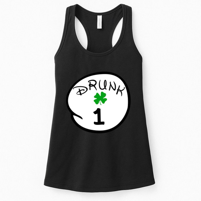 Drunk 1 2 3 4 5 Clover Personalized St Patrick's Day Womens Tank Top