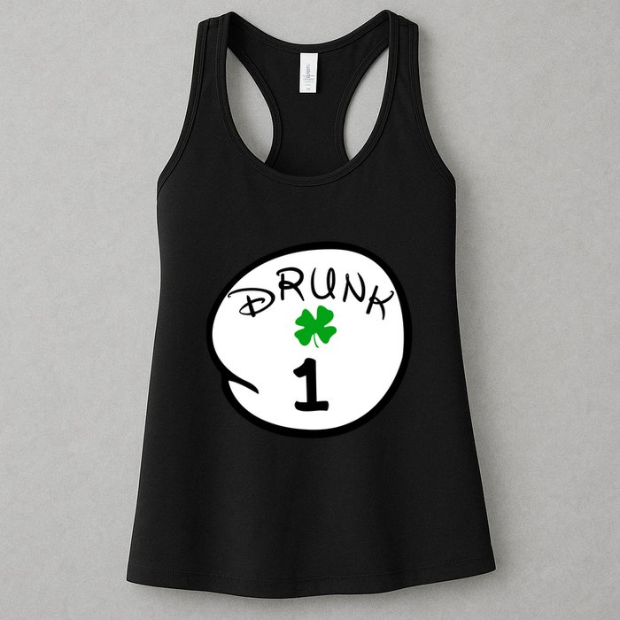 Drunk 1 2 3 4 5 Clover Personalized St Patrick's Day Womens Tank Top