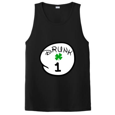 Drunk 1 2 3 4 5 Clover Personalized St Patrick's Day PosiCharge Competitor Tank