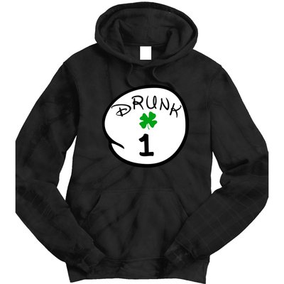 Drunk 1 2 3 4 5 Clover Personalized St Patrick's Day Tie Dye Hoodie