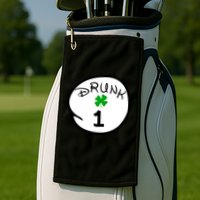 Drunk 1 2 3 4 5 Clover Personalized St Patrick's Day Golf Towel