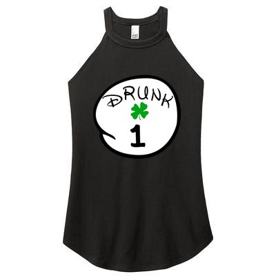Drunk 1 2 3 4 5 Clover Personalized St Patrick's Day Women's Perfect Tri Rocker Tank