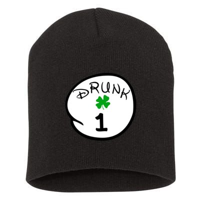 Drunk 1 2 3 4 5 Clover Personalized St Patrick's Day Short Acrylic Beanie