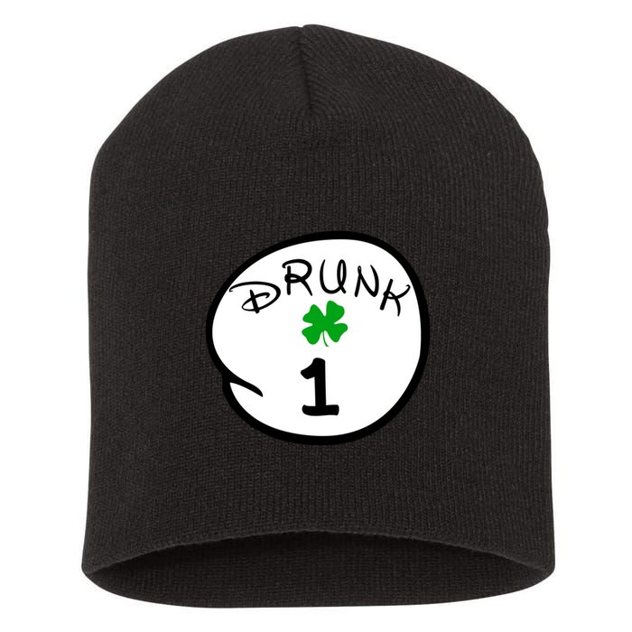 Drunk 1 2 3 4 5 Clover Personalized St Patrick's Day Short Acrylic Beanie