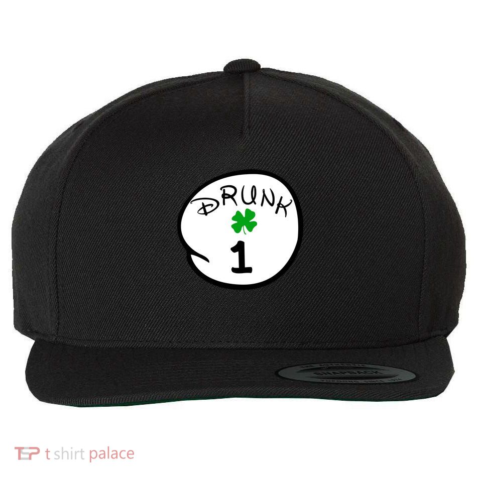 Drunk 1 2 3 4 5 Clover Personalized St Patrick's Day Wool Snapback Cap