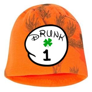 Drunk 1 2 3 4 5 Clover Personalized St Patrick's Day Kati - Camo Knit Beanie