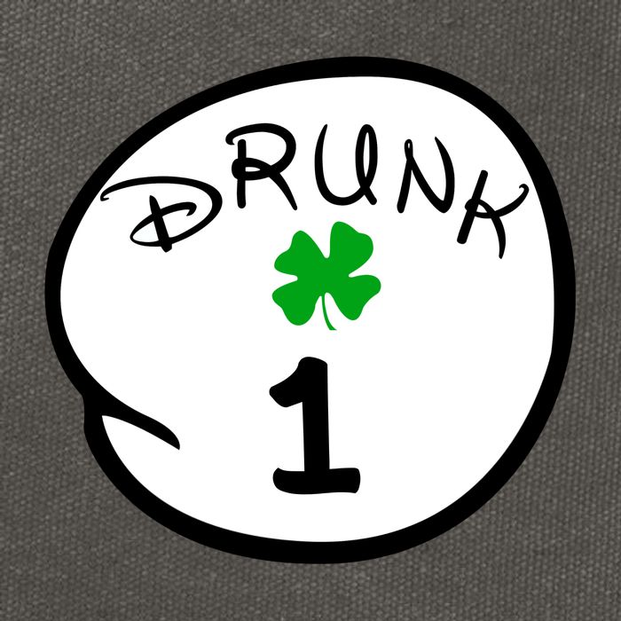 Drunk 1 2 3 4 5 Clover Personalized St Patrick's Day Cotton Canvas Backpack