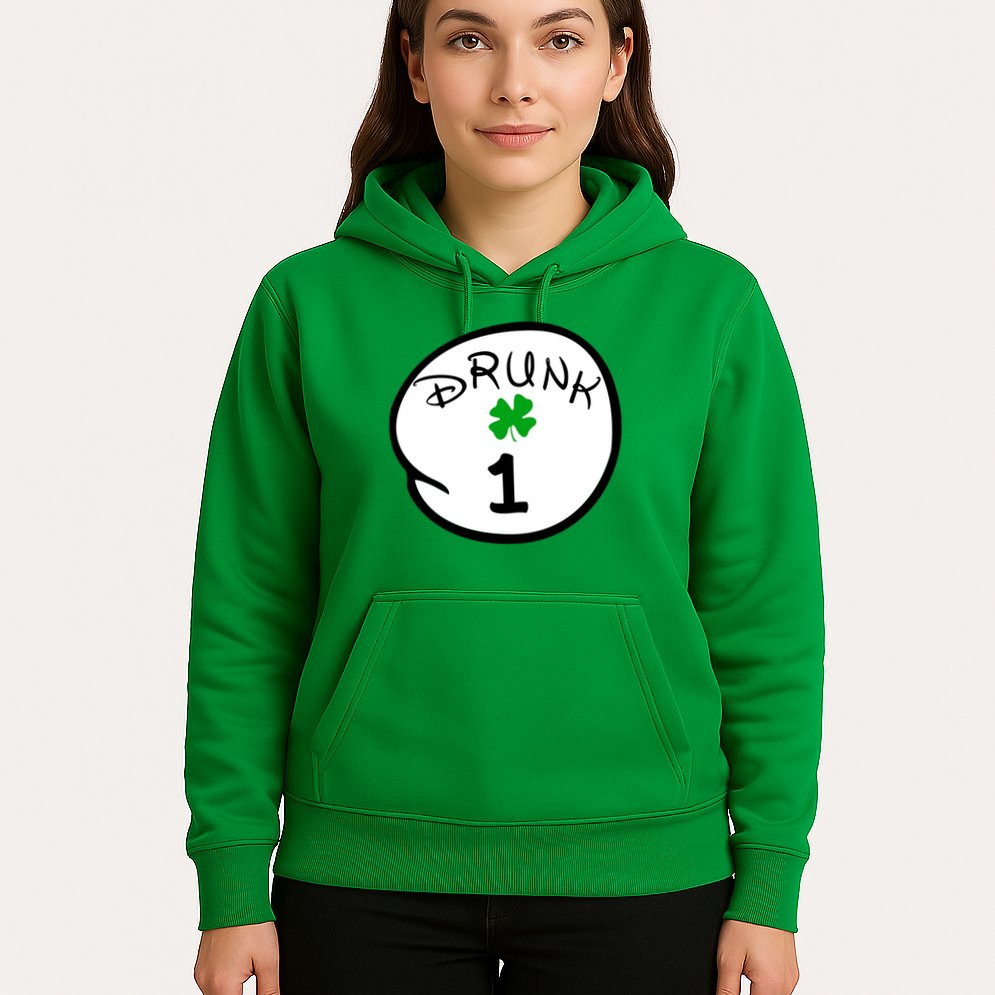 Drunk 1 2 3 4 5 Clover Personalized St Patrick's Day Hoodie