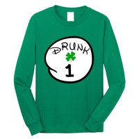 Drunk 1 2 3 4 5 Clover Personalized St Patrick's Day Long Sleeve Shirt