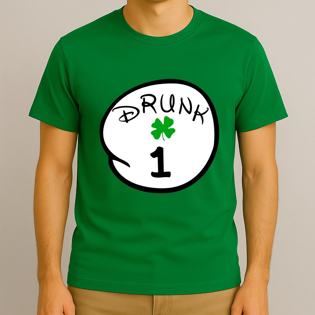 Drunk 1 2 3 4 5 Clover Personalized St Patrick's Day T-Shirt