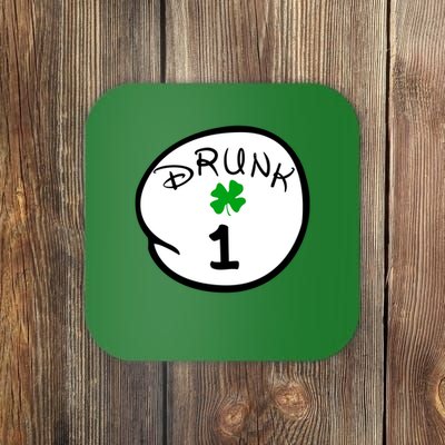 Drunk 1 2 3 4 5 Clover Personalized St Patrick's Day Coaster