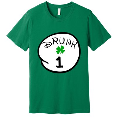 Drunk 1 2 3 4 5 Clover Personalized St Patrick's Day Premium T-Shirt