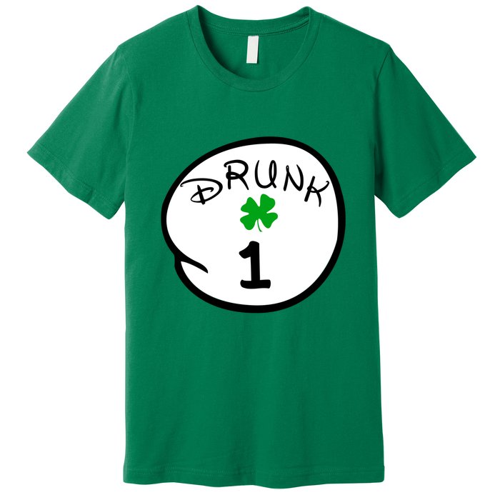 Drunk 1 2 3 4 5 Clover Personalized St Patrick's Day Premium T-Shirt