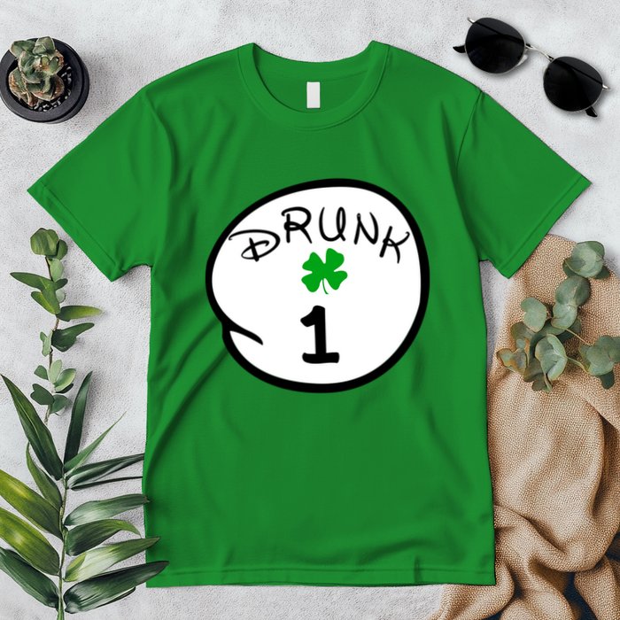 Drunk 1 2 3 4 5 Clover Personalized St Patrick's Day Premium T-Shirt