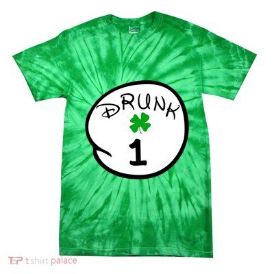 Drunk 1 2 3 4 5 Clover Personalized St Patrick's Day Tie-Dye T-Shirt