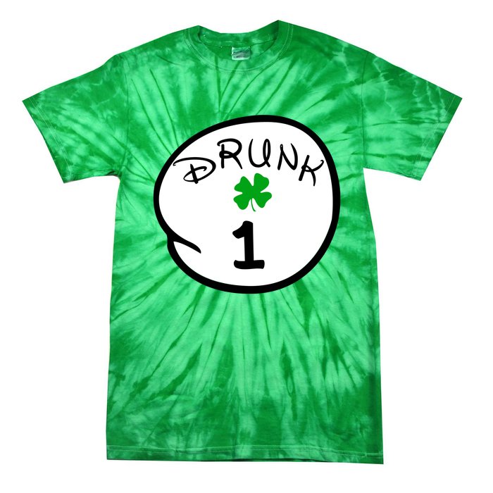 Drunk 1 2 3 4 5 Clover Personalized St Patrick's Day Tie-Dye T-Shirt