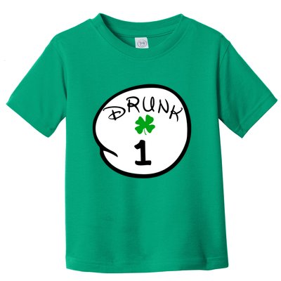 Drunk 1 2 3 4 5 Clover Personalized St Patrick's Day Toddler T-Shirt