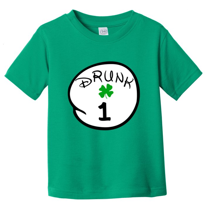 Drunk 1 2 3 4 5 Clover Personalized St Patrick's Day Toddler T-Shirt