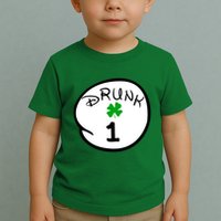 Drunk 1 2 3 4 5 Clover Personalized St Patrick's Day Toddler T-Shirt