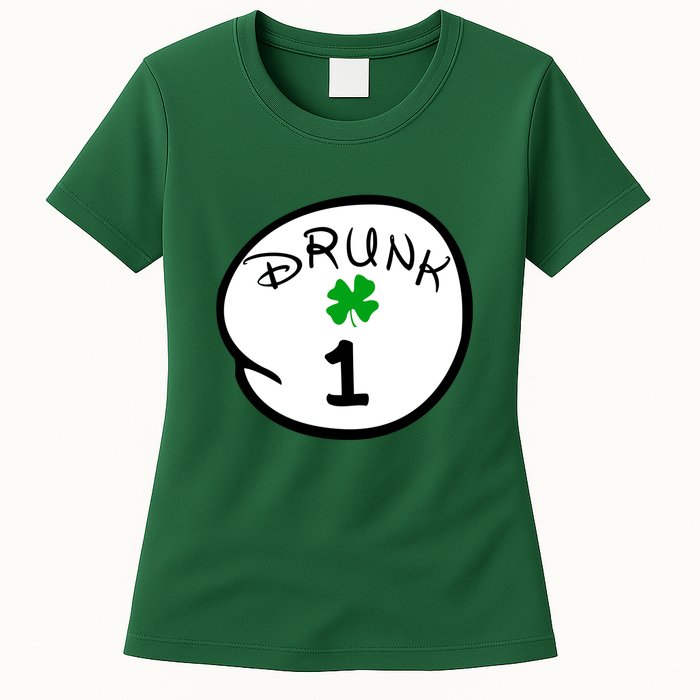 Drunk 1 2 3 4 5 Clover Personalized St Patrick's Day Womens T-Shirt