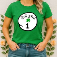 Drunk 1 2 3 4 5 Clover Personalized St Patrick's Day Womens T-Shirt
