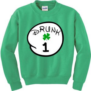 Drunk 1 2 3 4 5 Clover Personalized St Patrick's Day Kids Sweatshirt