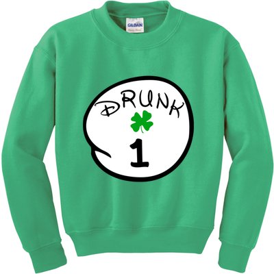 Drunk 1 2 3 4 5 Clover Personalized St Patrick's Day Kids Sweatshirt