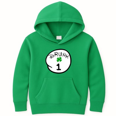 Drunk 1 2 3 4 5 Clover Personalized St Patrick's Day Kids Hoodie