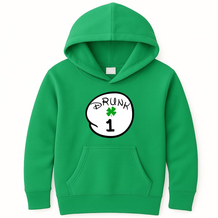 Drunk 1 2 3 4 5 Clover Personalized St Patrick's Day Kids Hoodie