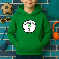 Drunk 1 2 3 4 5 Clover Personalized St Patrick's Day Kids Hoodie