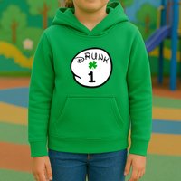 Drunk 1 2 3 4 5 Clover Personalized St Patrick's Day Kids Hoodie