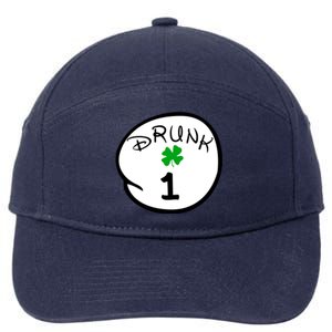 Drunk 1 2 3 4 5 Clover Personalized St Patrick's Day 7-Panel Snapback Hat