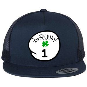 Drunk 1 2 3 4 5 Clover Personalized St Patrick's Day Flat Bill Trucker Hat