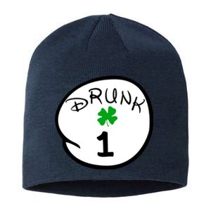 Drunk 1 2 3 4 5 Clover Personalized St Patrick's Day Sustainable Beanie