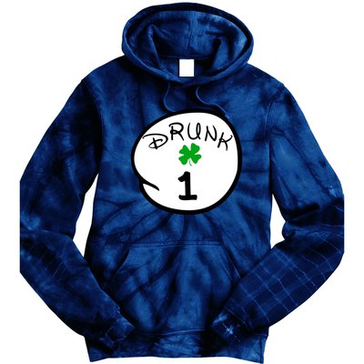 Drunk 1 2 3 4 5 Clover Personalized St Patrick's Day Tie Dye Hoodie