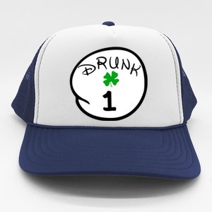 Drunk 1 2 3 4 5 Clover Personalized St Patrick's Day Trucker Hat