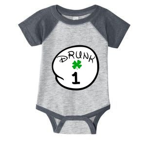 Drunk 1 2 3 4 5 Clover Personalized St Patrick's Day Infant Baby Jersey Bodysuit